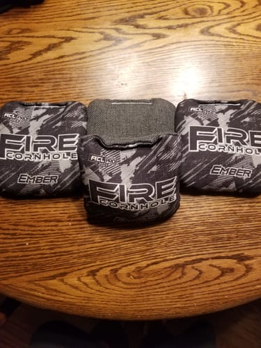 Customer photo review of 2023 Fire Ember Cornhole Bags - Set of 4