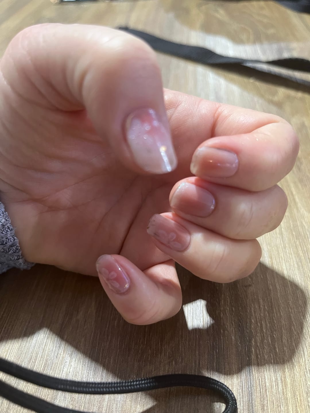 Customer photo review of NEW Blushing Sakura DIY Semicured Gel Nail Sticker Kit (LIMITED EDITION)