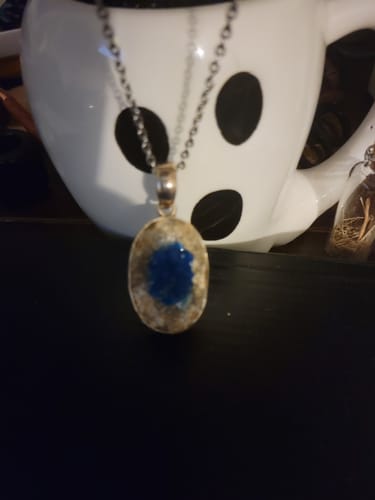 Customer photo review of RARE 😍: Natural Cavansite Pendant- B