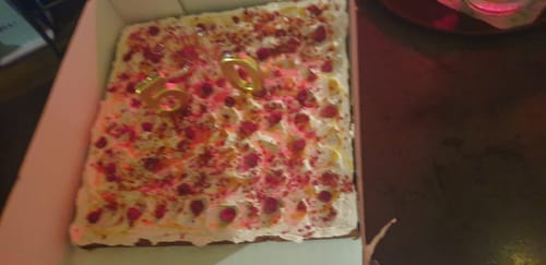 Customer photo review of BIG SLAB Cake