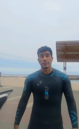 Customer photo review of Traje de Neopreno Hombre P:2 Propel Wetsuit - Black/Aloha - 2XU