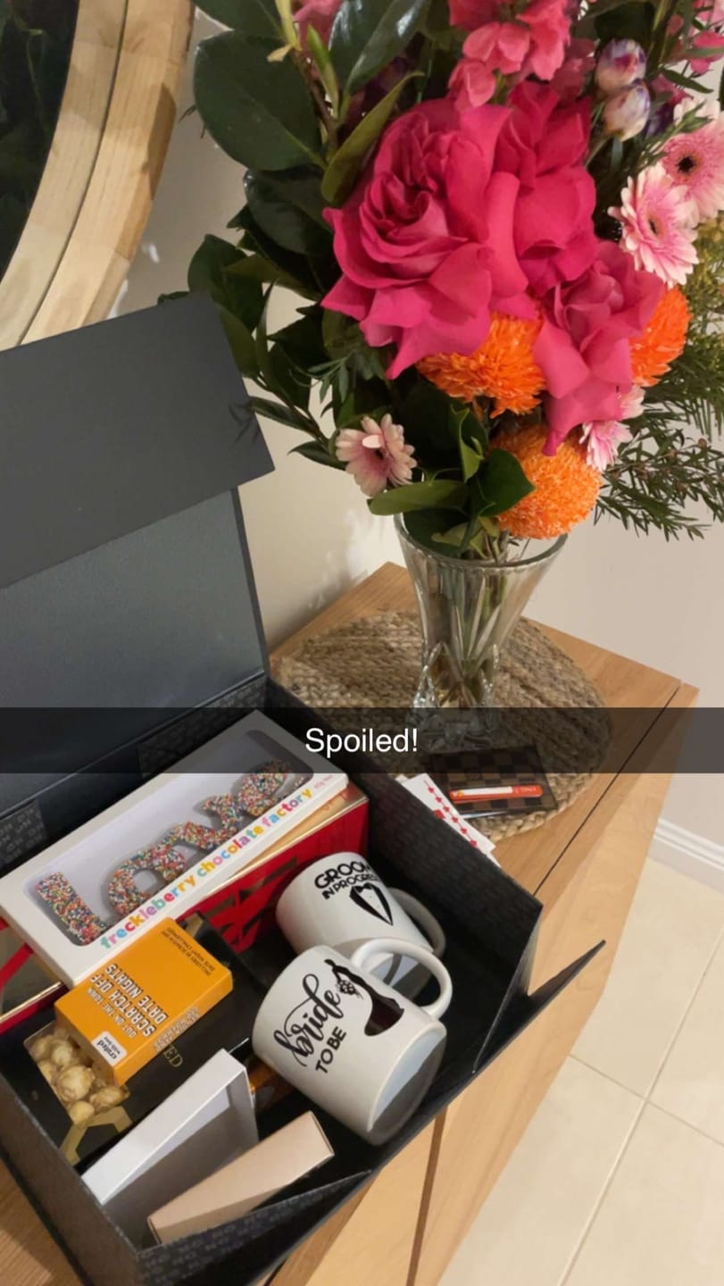 Customer photo review of Set the Date Hamper