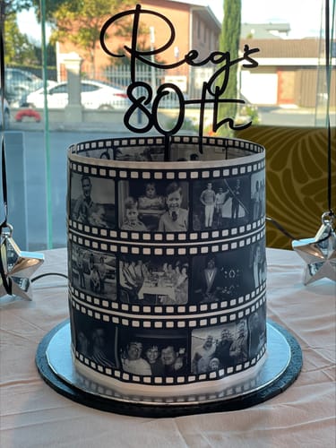 Customer photo review of Film Reel - Custom Edible Icing Image