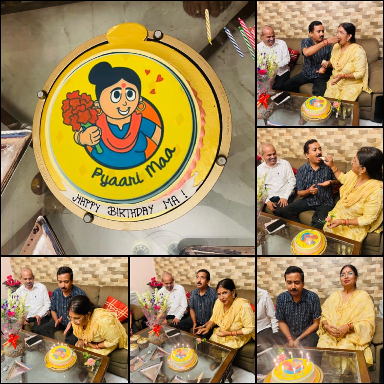 Customer photo review of Pyaari Maa Theme Cake