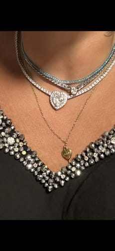 Customer photo review of HEART CHOKER. - WHITE GOLD