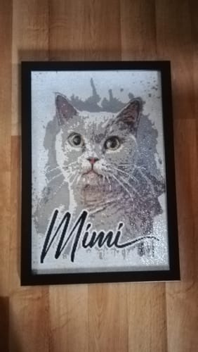 Customer photo review of Bilderrahmen 'Monza' Schwarz Matt mit Acrylglas