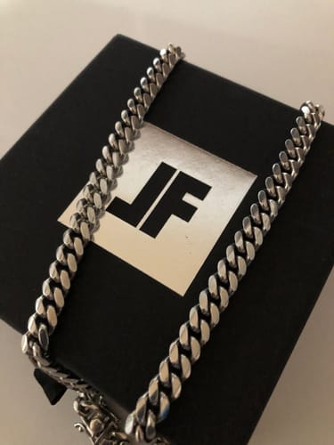 Customer photo review of 7mm Italian 925 Sterling Silver Cuban Chain