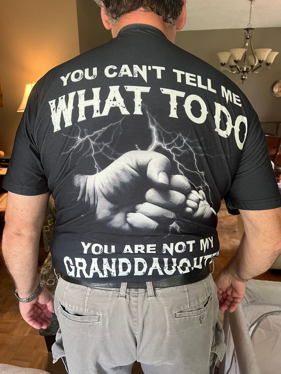 Customer photo review of My Granddaughter Premium Fit Mens Tee