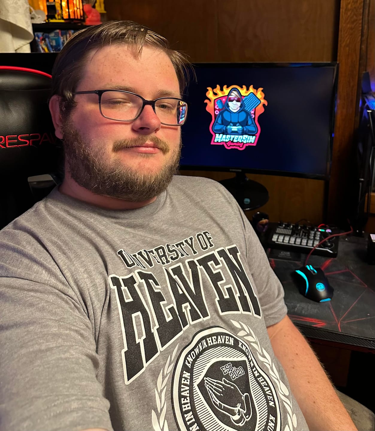 Customer photo review of University of Heaven - Premium Tee