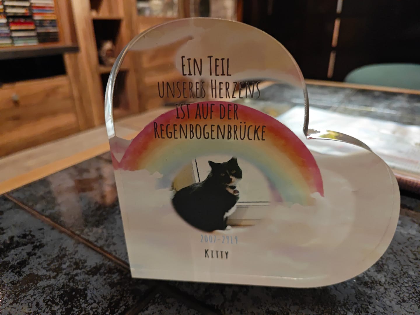Customer photo review of Dein Foto mit Regenbogen - Individuelles Glasherz