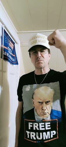 Customer photo review of Trump Mugshot T-Shirt