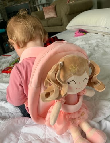 Customer photo review of Personalized Princess Coral Doll Backpack