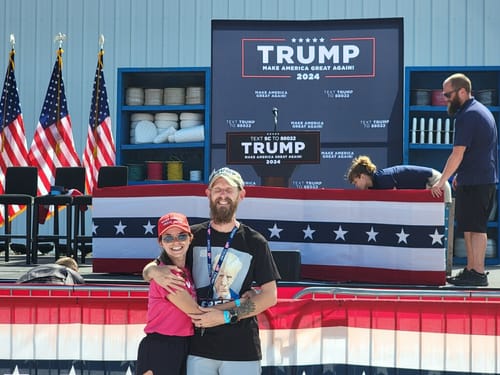 Customer photo review of Trump Mugshot T-Shirt