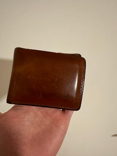 Customer photo review of No.55 | 'Buck Brown' Men's Leather Bill Fold Wallet