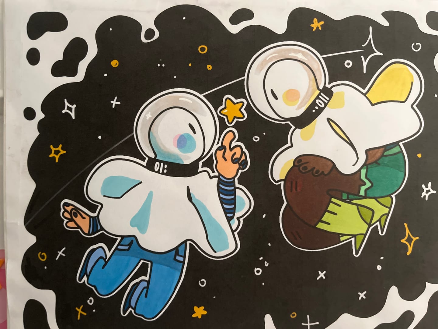 Customer photo review of Space Ghost Coloring Page PDF