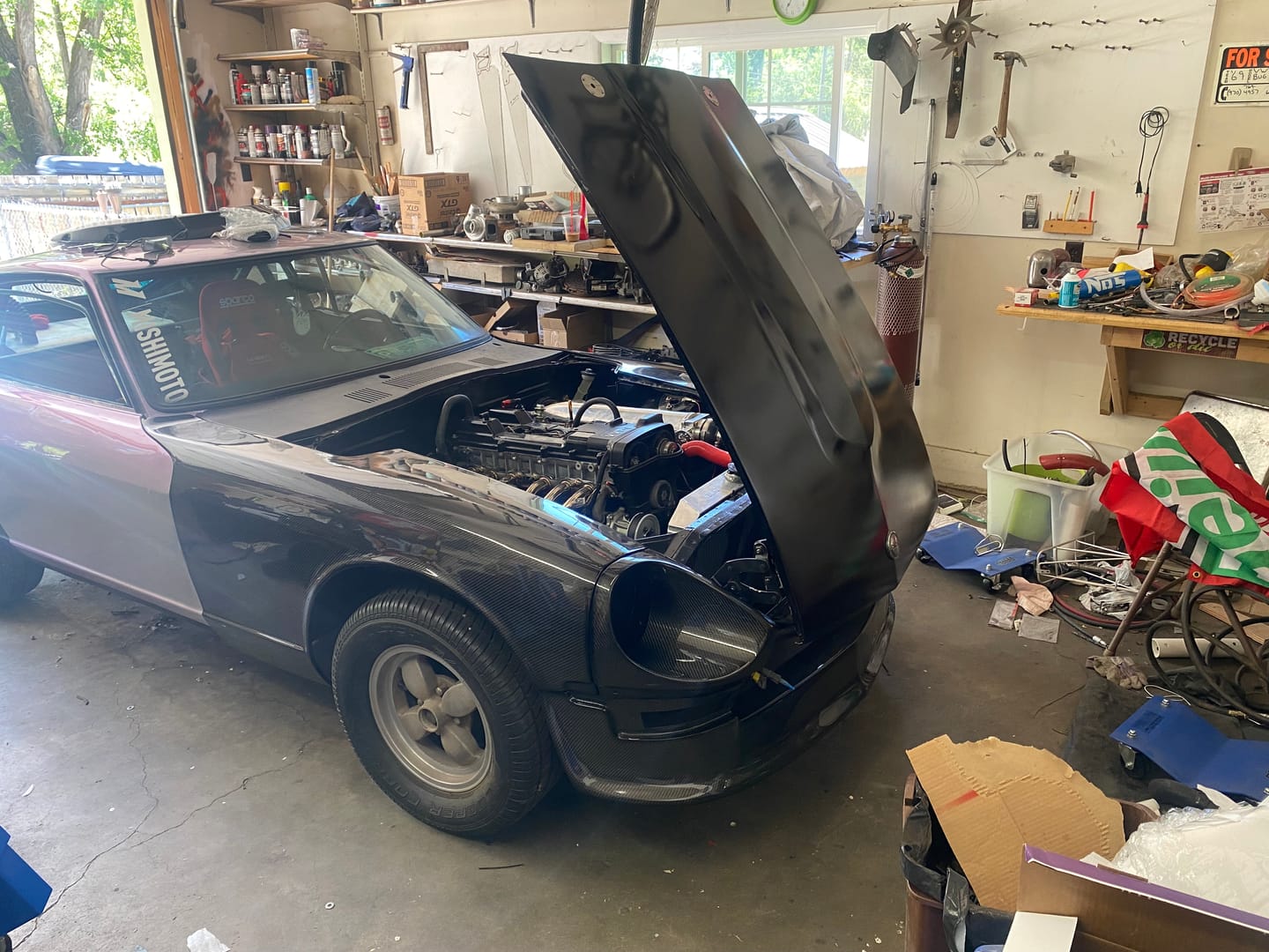 Customer photo review of Candy Metallic Gray Purple vinyl wrap