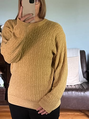 Customer photo review of Vintage SavilleRow Wool Sweater Size Large Fits Like Medium