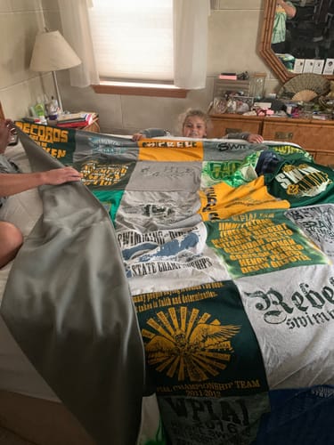 T-shirt quilt from state university by Meloni from PA
