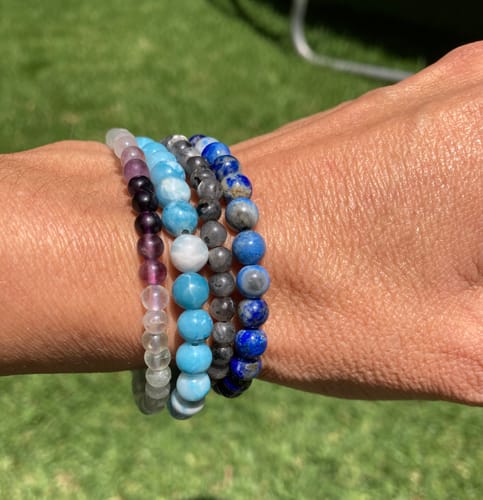 Customer photo review of Pulsera Lapislázuli (6 mm)