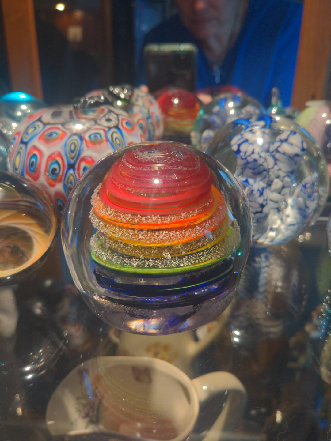 Customer photo review of Rainbow Bridge Swirl with Cremation Ash