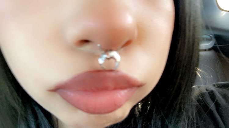 Customer photo review of FAUX LUNA SEPTUM