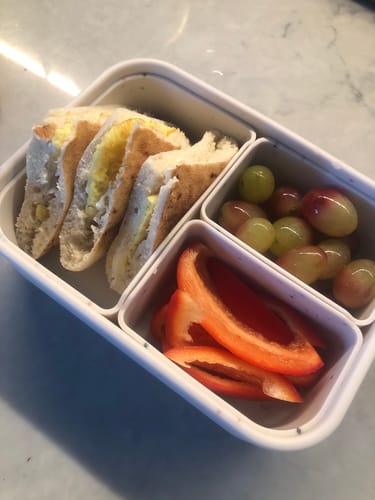 Customer photo review of קופסת אוכל מסיליקון עם תאים מודולרים