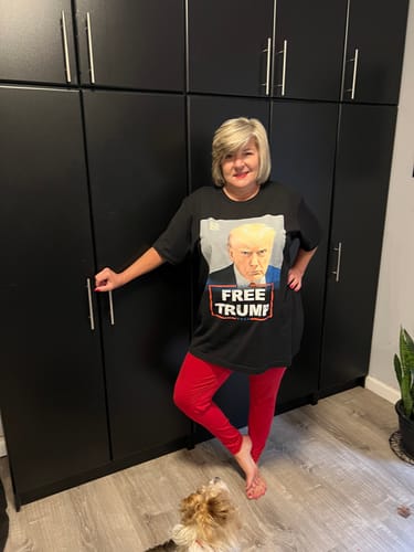 Customer photo review of Trump Mugshot T-Shirt