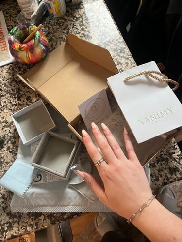 Customer photo review of Double Zircon Cross Ring