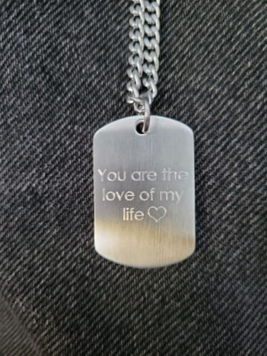 Customer photo review of Matte Dog Tag