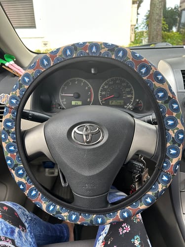 Customer photo review of US Military Space Force Steering Wheel Cover Custom Car Accessories
