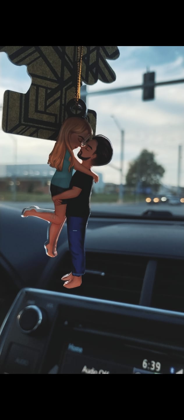 Customer photo review of Summer Doll Couple Kissing Hugging  Personalized Ornament