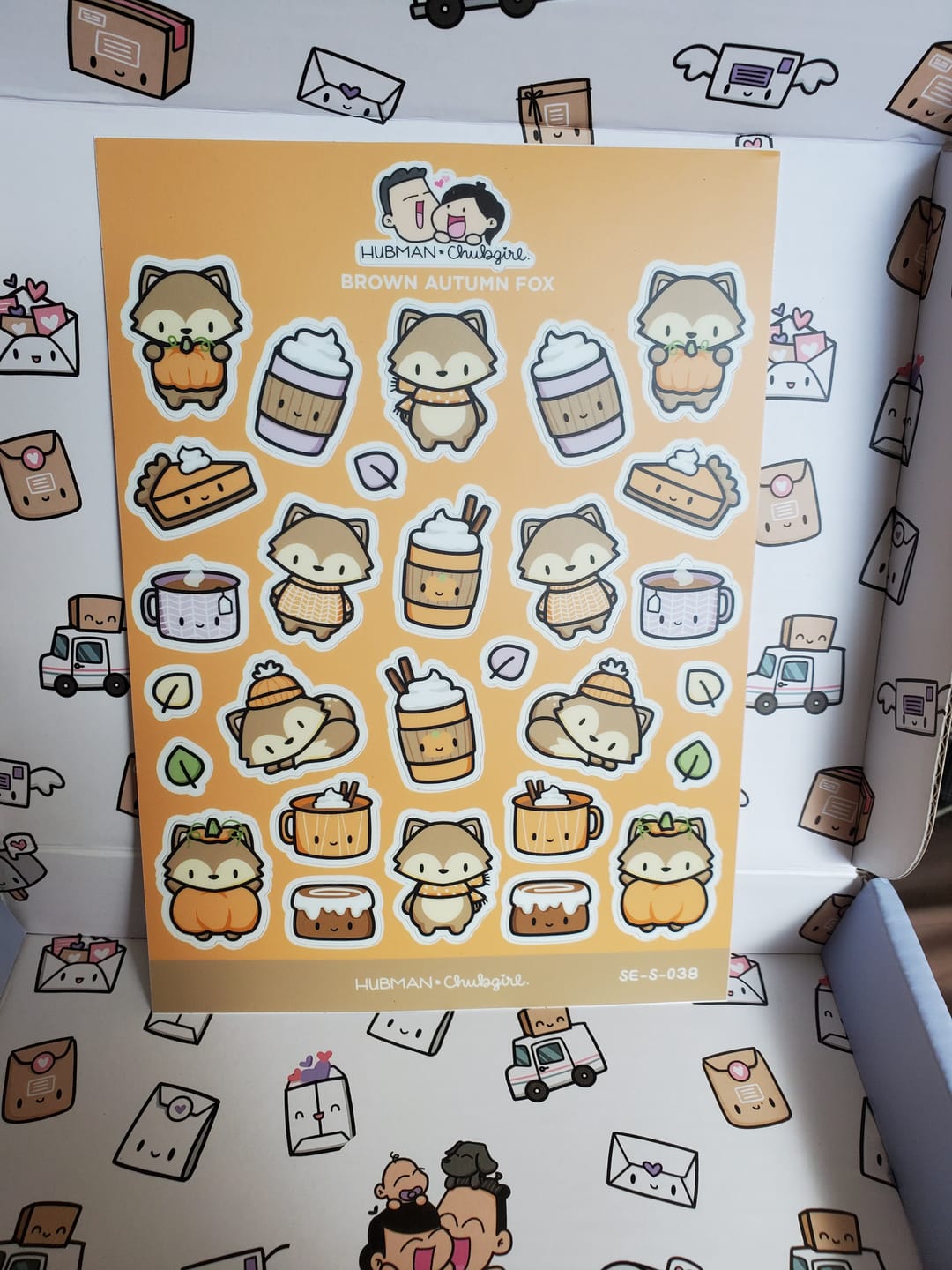Customer photo review of Brown Fox Sticker Sheet