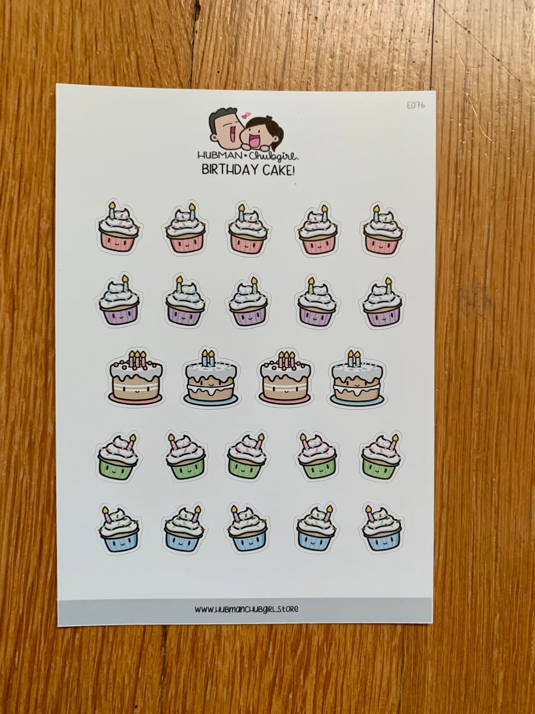 Customer photo review of Birthday Cake! Planner Stickers