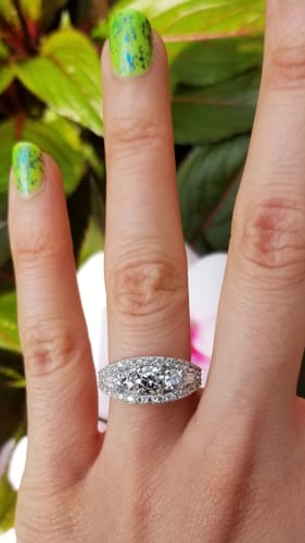 Customer photo review of Vintage Inspired Art Deco CZ Ring in Sterling Silver