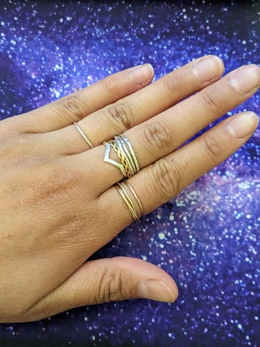 Customer photo review of Sparkle Stacking Ring