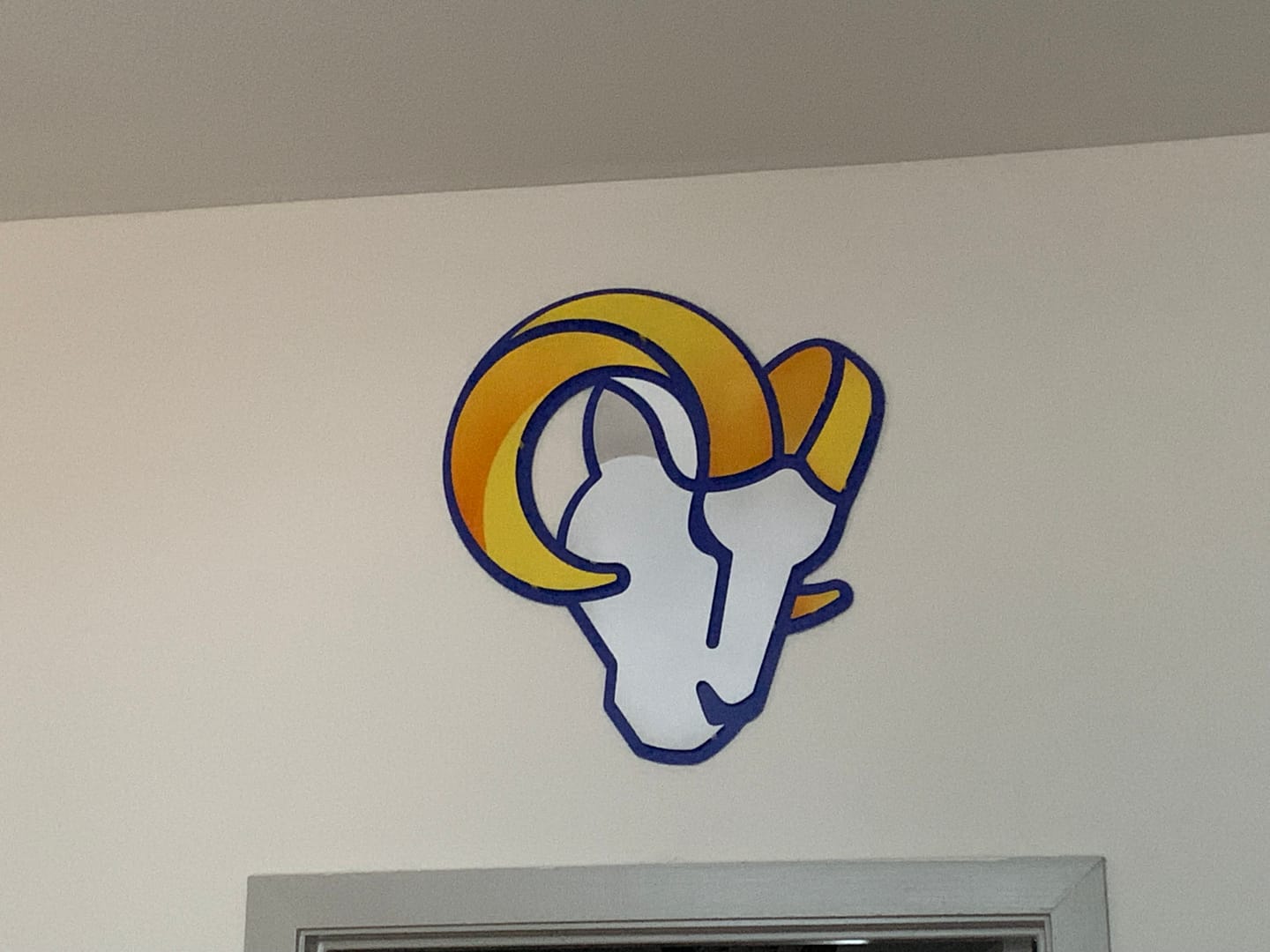Customer photo review of Los Angeles Rams "RAM" Mascot 3D Vintage Metal Wall Art