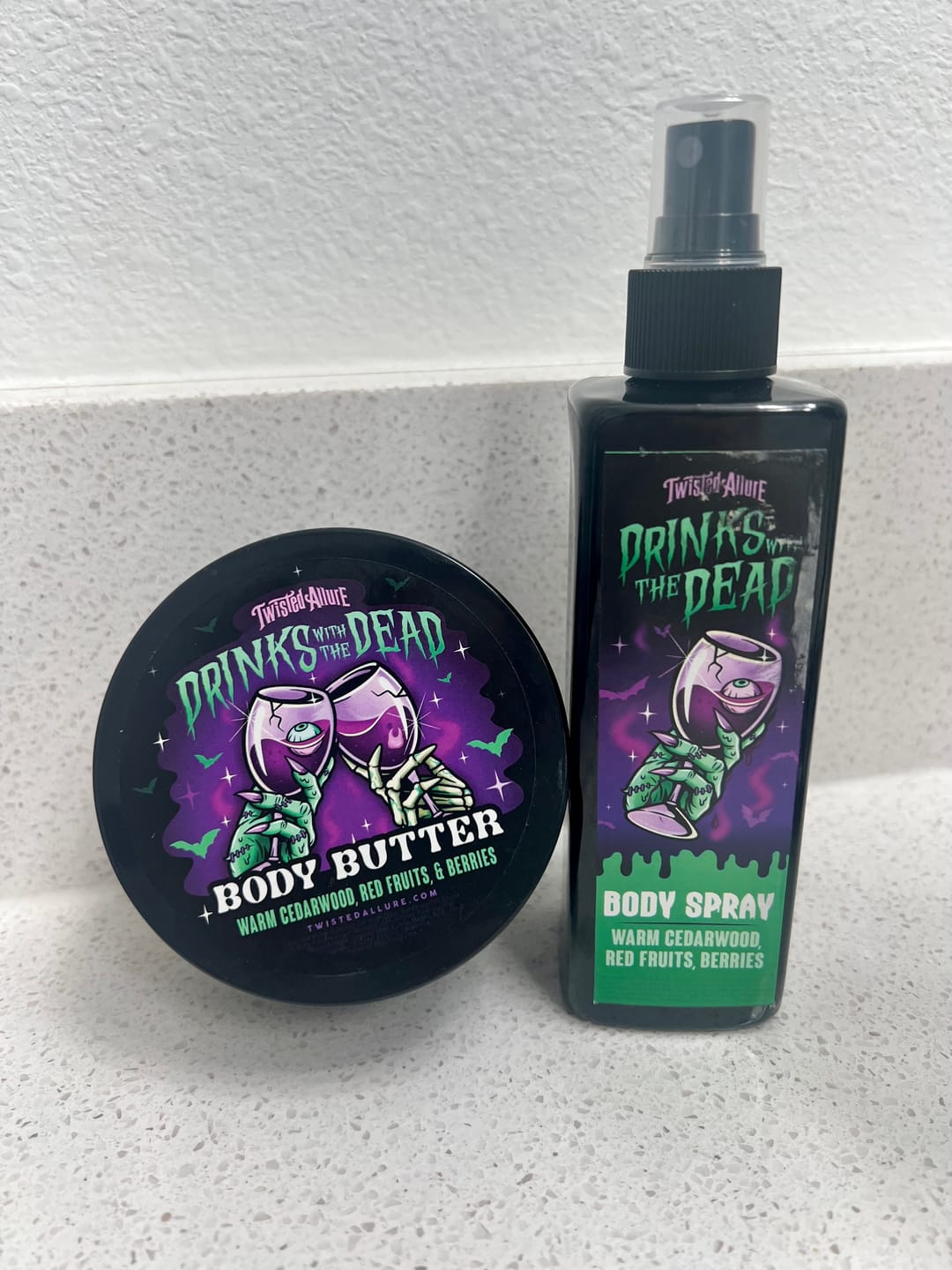 Customer photo review of Drinks with the Dead body butter (Cedarwood, red fruits & berries)