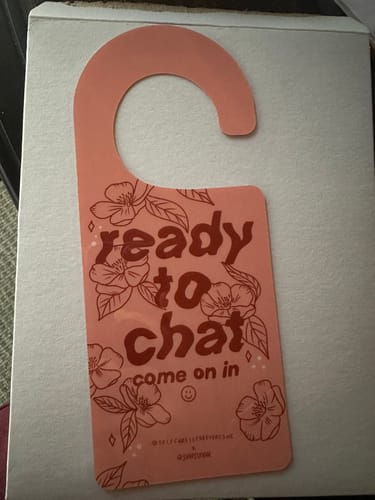 Customer photo review of Ready To Chat / Taking Some Me Time