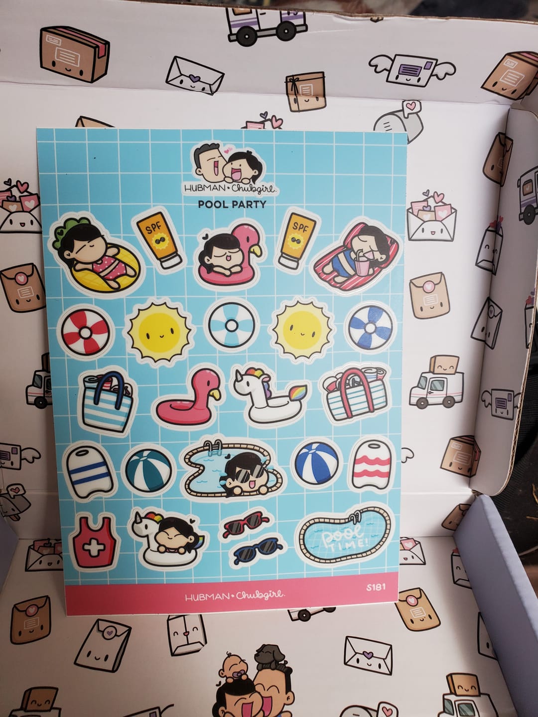 Customer photo review of Pool Party Sticker Sheet