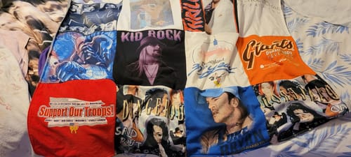 T-shirt quilt featuring giants by Lianna from CA