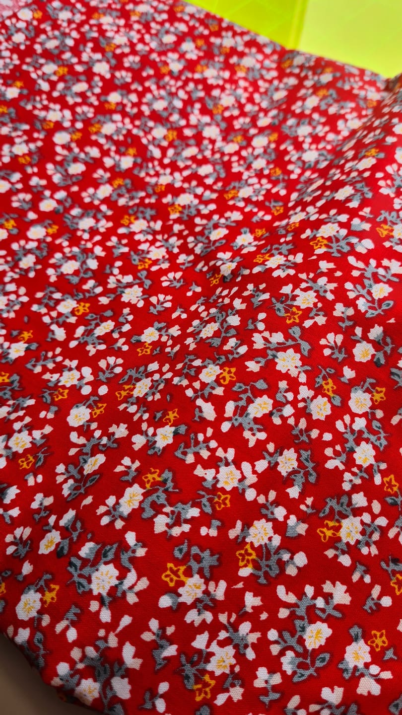 Customer photo review of Small Floral Garden Cotton Poplin Fabric