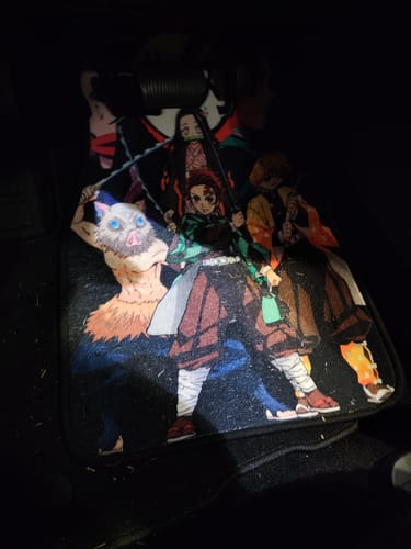 Customer photo review of Demon Slayer Team Car Floor Mats Custom Demon Slayer Anime Car Accessories