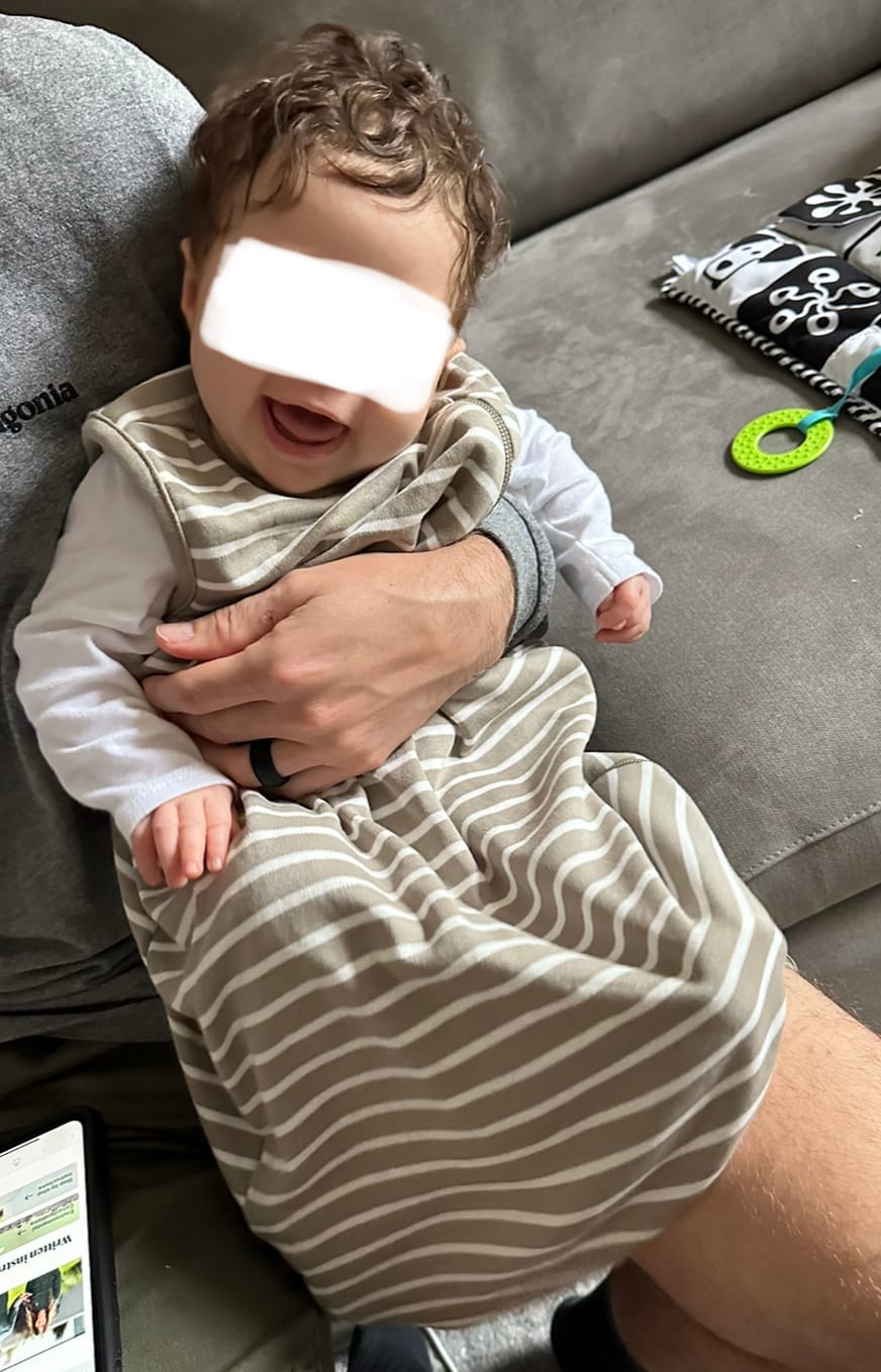 Customer photo review of 4 Season® Classic Baby Sleeping Bag, Merino Wool & Organic Cotton, Earth