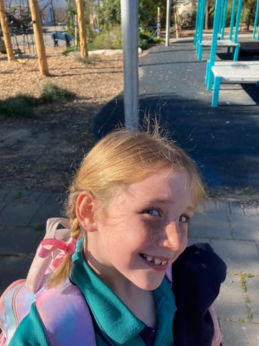 Customer photo review of Scream-Free® Detangling Brush: Maxi - Mermaid