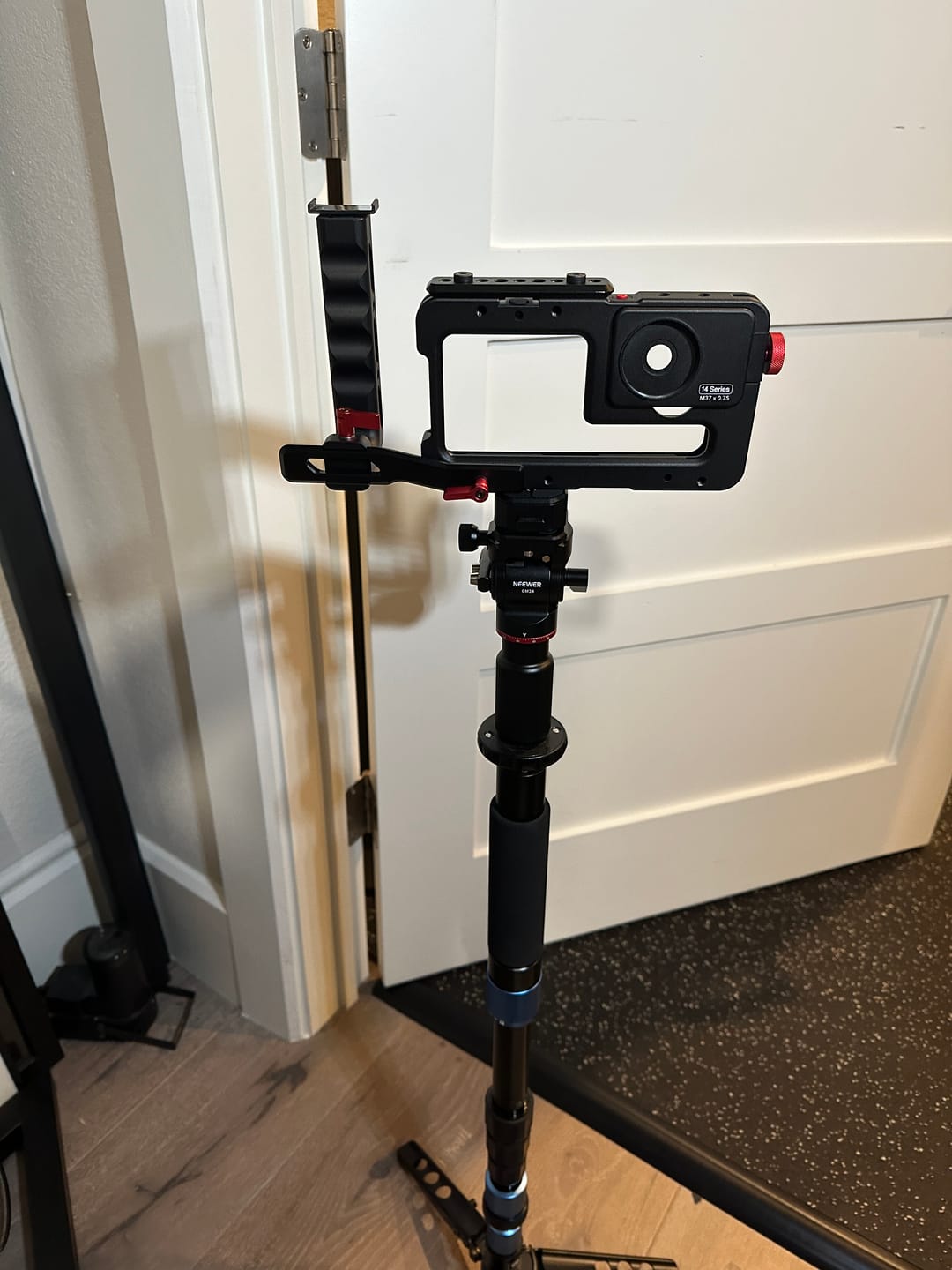 Customer photo review of Beastcage for iPhone + 1.7X Telephoto Lens Bundle