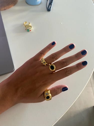 Customer photo review of 2-Stone Rugged Ring - Gold