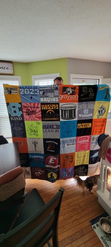 T-shirt quilt from grayson high school by Cynthia from KY