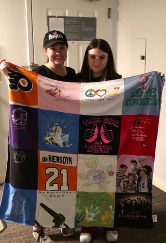 T-shirt quilt featuring philadelphia flyers by Jennifer from NM