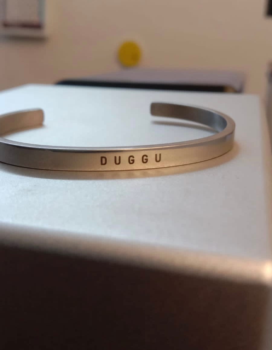 Customer photo review of Personalised Silver Kada