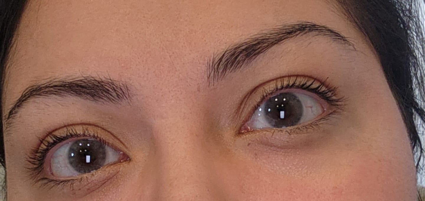 Customer photo review of Polar Light gray Prescription Colored Contact Lenses